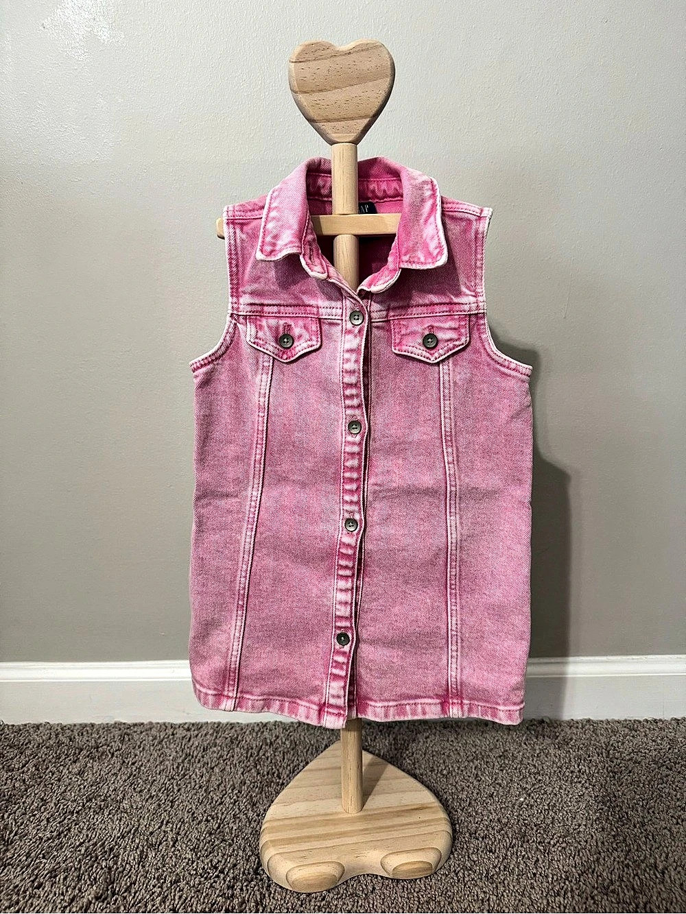 Baby Gap Girls Pink Denim Dress 18-24M